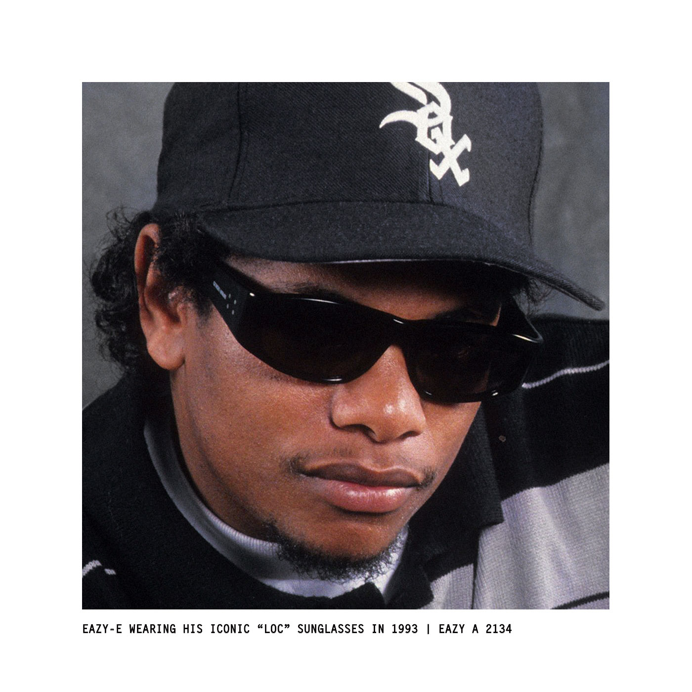 EAZY-E WEARING HIS ICONIC LOC SUNGLASSES IN 1993 EAZY A 2134 